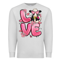 Dove Grey love cow valentine's day Premium Sweatshirt - MaliasSmallBusiness