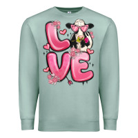 Seafoam love cow valentine's day Premium Sweatshirt - MaliasSmallBusiness