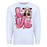 White love cow valentine's day Premium Sweatshirt - MaliasSmallBusiness