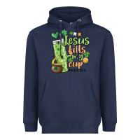 Navy st. patricks day jesus fills my cup Heavyweight Hoodie - MaliasSmallBusiness