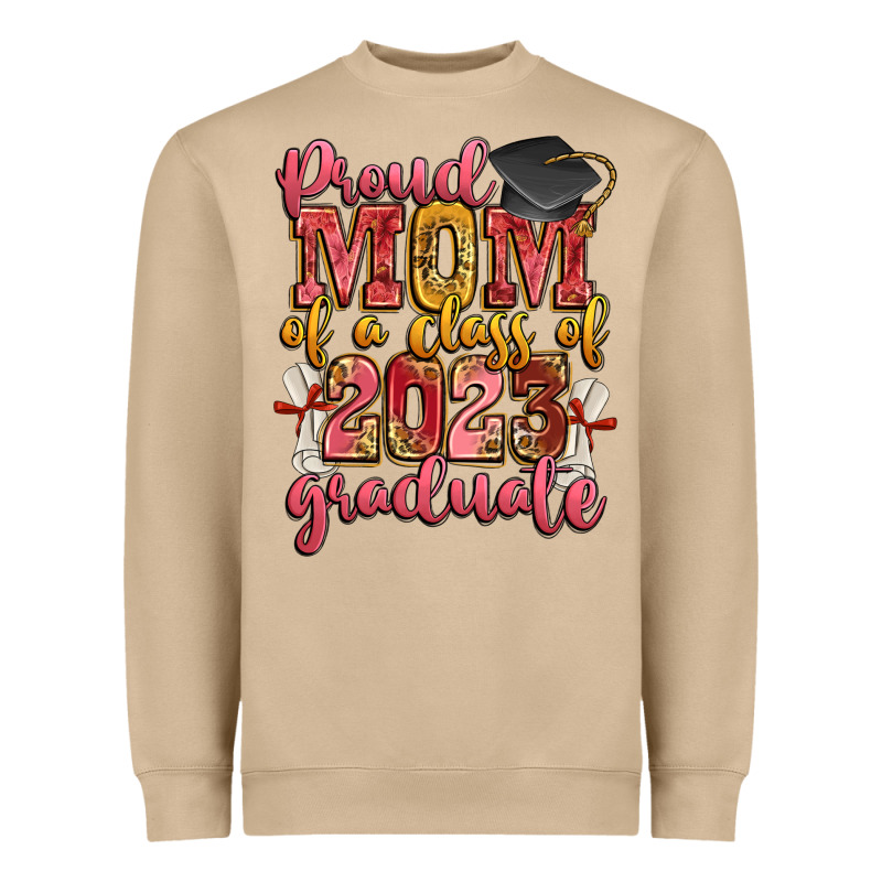 Proud Mom Of A Class Of 2023 Graduate Heavyweight Sweatshirt by Zillion Design Studio | Teevron