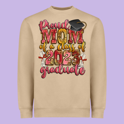 Proud Mom Of A Class Of 2023 Graduate Heavyweight Sweatshirt Designed By Zillion Design Studio