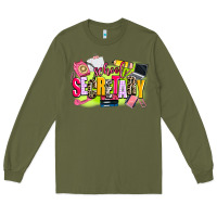 Army Green school secretary Long Sleeve Tee - AdoDesignShop
