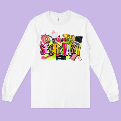 School Secretary Long Sleeve Tee Designed By Adodesignshop