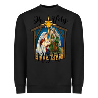 Black oh holy night holy family Heavyweight Sweatshirt - RanaPortraitStore