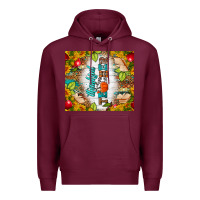 Burgundy thankful teacher fall tumbler Premium Hoodie - BundleAndBundleShop
