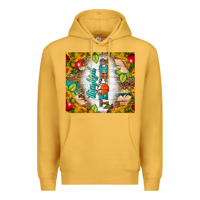 Thankful Teacher Fall Tumbler Premium Hoodie by BundleAndBundleShop | Teevron