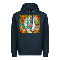 Navy thankful teacher fall tumbler Premium Hoodie - BundleAndBundleShop