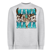 Heather Grey mama mama mama Heavyweight Sweatshirt - texasbilliewilder