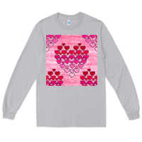 Moon Dust valentines day hearts seamless pattern Long Sleeve Tee - BundleAndBundleShop