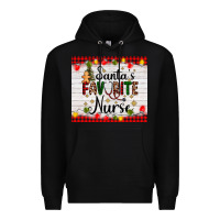 Black santa's favorite nurse Premium Hoodie - AdoDesignShop