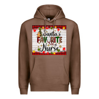Chestnut santa's favorite nurse Premium Hoodie - AdoDesignShop