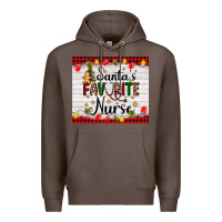 Coffee santa's favorite nurse Premium Hoodie - AdoDesignShop