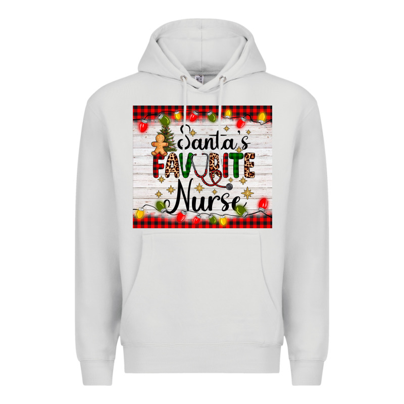 Santa's Favorite Nurse Premium Hoodie by AdoDesignShop | Teevron