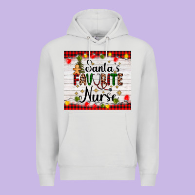 Santa's Favorite Nurse Premium Hoodie Designed By Adodesignshop
