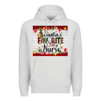Dove Grey santa's favorite nurse Premium Hoodie - AdoDesignShop