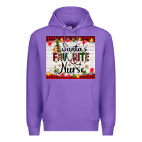Purple santa's favorite nurse Premium Hoodie - AdoDesignShop