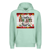 Seafoam santa's favorite nurse Premium Hoodie - AdoDesignShop