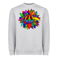 Heather Grey pride sunflower Heavyweight Sweatshirt - Zillion Design Studio