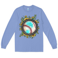 Colony Blue baseball gemstone sunflower Long Sleeve Tee - JahusDesignShop