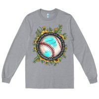 Heather Grey baseball gemstone sunflower Long Sleeve Tee - JahusDesignShop