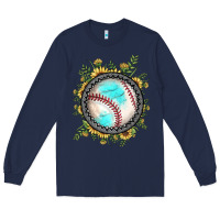 Navy baseball gemstone sunflower Long Sleeve Tee - JahusDesignShop
