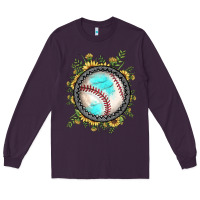 Plum baseball gemstone sunflower Long Sleeve Tee - JahusDesignShop
