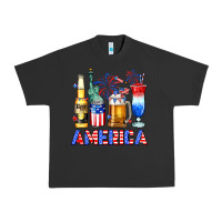 Pigment Black 4th of July American drinks America Urban Heavy Tee - Neo Western