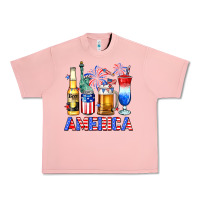 Salmon 4th of July American drinks America Urban Heavy Tee - Neo Western