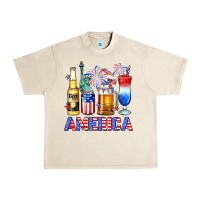 Sandshell 4th of July American drinks America Urban Heavy Tee - Neo Western