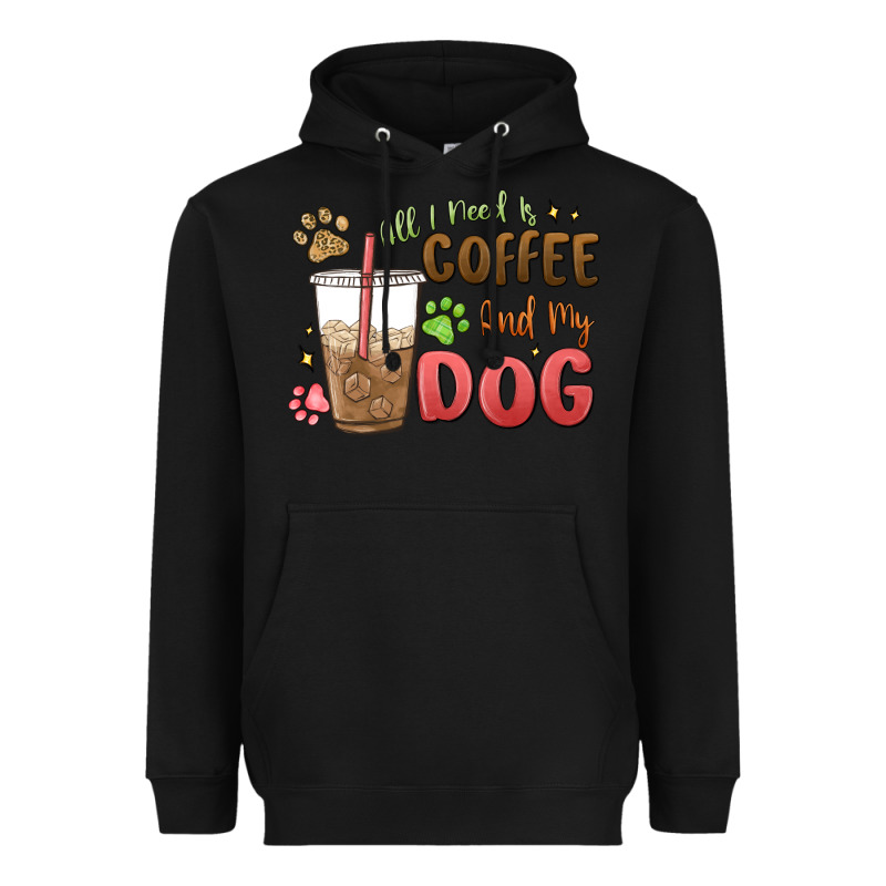 All I Need Is Coffee And My Dog Heavyweight Hoodie by MaliasSmallBusiness | Teevron