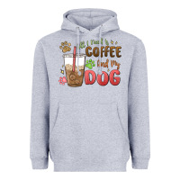 Heather Grey all i need is coffee and my dog Heavyweight Hoodie - MaliasSmallBusiness