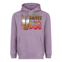 Lavender all i need is coffee and my dog Heavyweight Hoodie - MaliasSmallBusiness