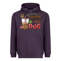 Plum all i need is coffee and my dog Heavyweight Hoodie - MaliasSmallBusiness