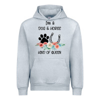 Heather Grey I'm A Dog & Horse Kind Of Queen Pet Lover Owner Urban Hoodie - Bettercallsaul