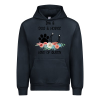 Navy I'm A Dog & Horse Kind Of Queen Pet Lover Owner Urban Hoodie - Bettercallsaul