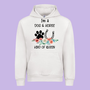 I'm A Dog & Horse Kind Of Queen Pet Lover Owner Urban Hoodie Designed By Bettercallsaul