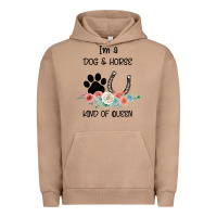 Pigment Burro I'm A Dog & Horse Kind Of Queen Pet Lover Owner Urban Hoodie - Bettercallsaul