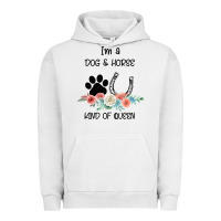 Pigment Lunar Rock I'm A Dog & Horse Kind Of Queen Pet Lover Owner Urban Hoodie - Bettercallsaul
