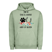 Pigment Oil Green I'm A Dog & Horse Kind Of Queen Pet Lover Owner Urban Hoodie - Bettercallsaul