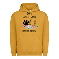 Pigment Peanut Butter I'm A Dog & Horse Kind Of Queen Pet Lover Owner Urban Hoodie - Bettercallsaul