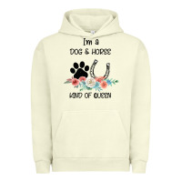 Pigment Pistachio I'm A Dog & Horse Kind Of Queen Pet Lover Owner Urban Hoodie - Bettercallsaul