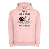 Pigment Salmon I'm A Dog & Horse Kind Of Queen Pet Lover Owner Urban Hoodie - Bettercallsaul