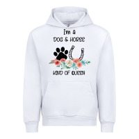White I'm A Dog & Horse Kind Of Queen Pet Lover Owner Urban Hoodie - Bettercallsaul