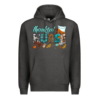 Charcoal Heather thankful nurse Premium Hoodie - BundleAndBundleShop