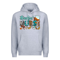 Heather Grey thankful nurse Premium Hoodie - BundleAndBundleShop