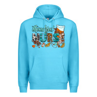 Ocean Blue thankful nurse Premium Hoodie - BundleAndBundleShop
