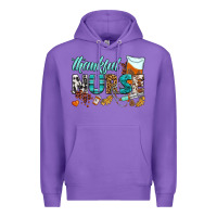 Purple thankful nurse Premium Hoodie - BundleAndBundleShop