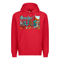Red thankful nurse Premium Hoodie - BundleAndBundleShop