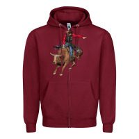Burgundy western cowboy Zipper Hoodie - AdoDesignShop